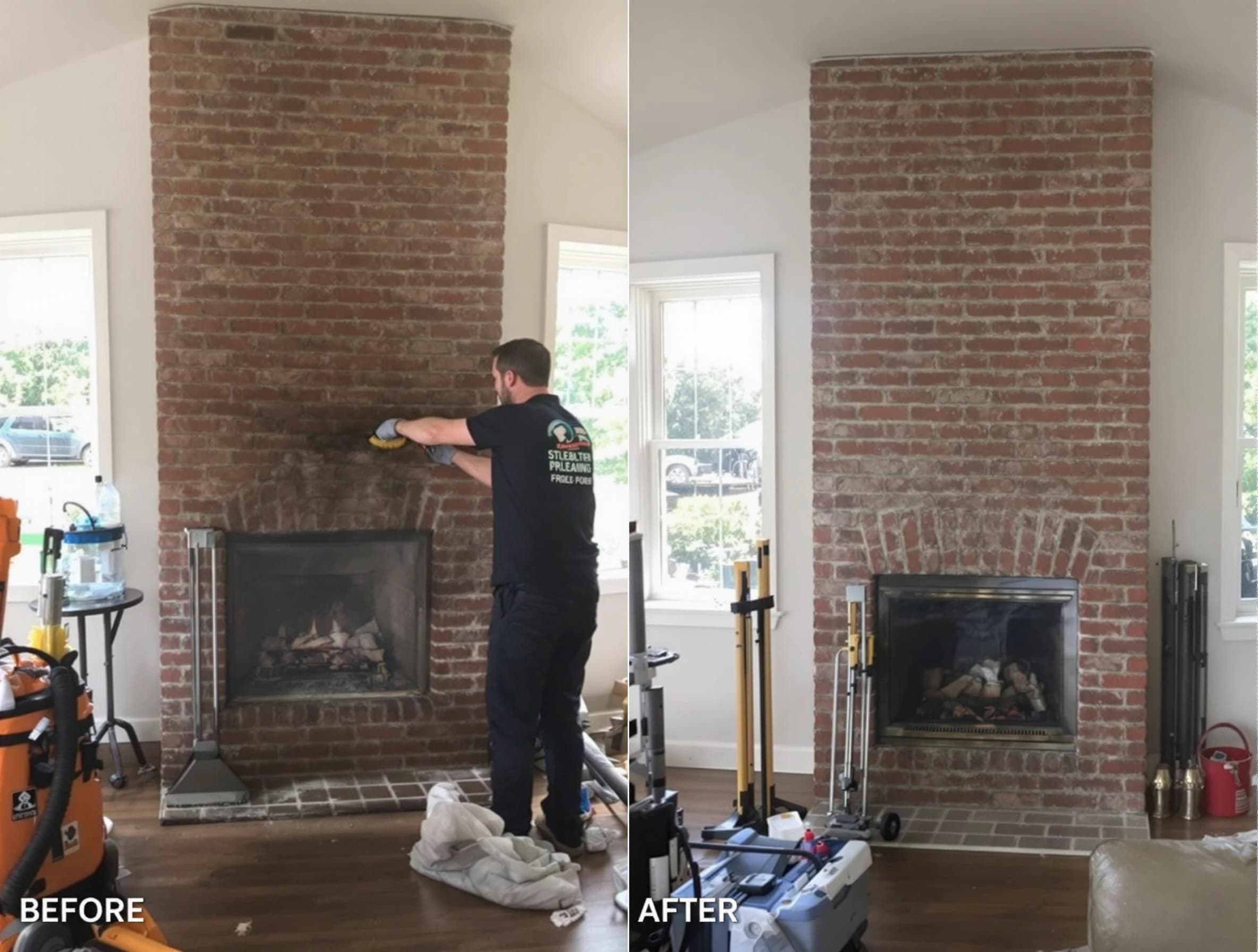 Finished chimney sweeping service by Bessemer Chimney Sweep in Bessemer, AL