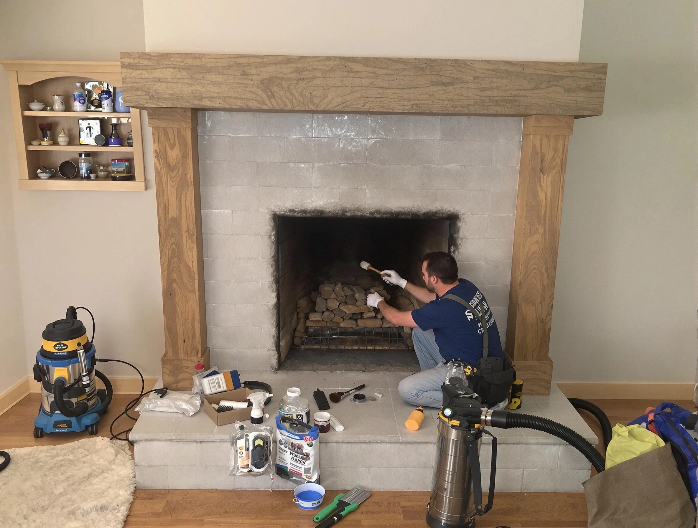 Detailed creosote removal process by Bessemer Chimney Sweep in Bessemer, AL