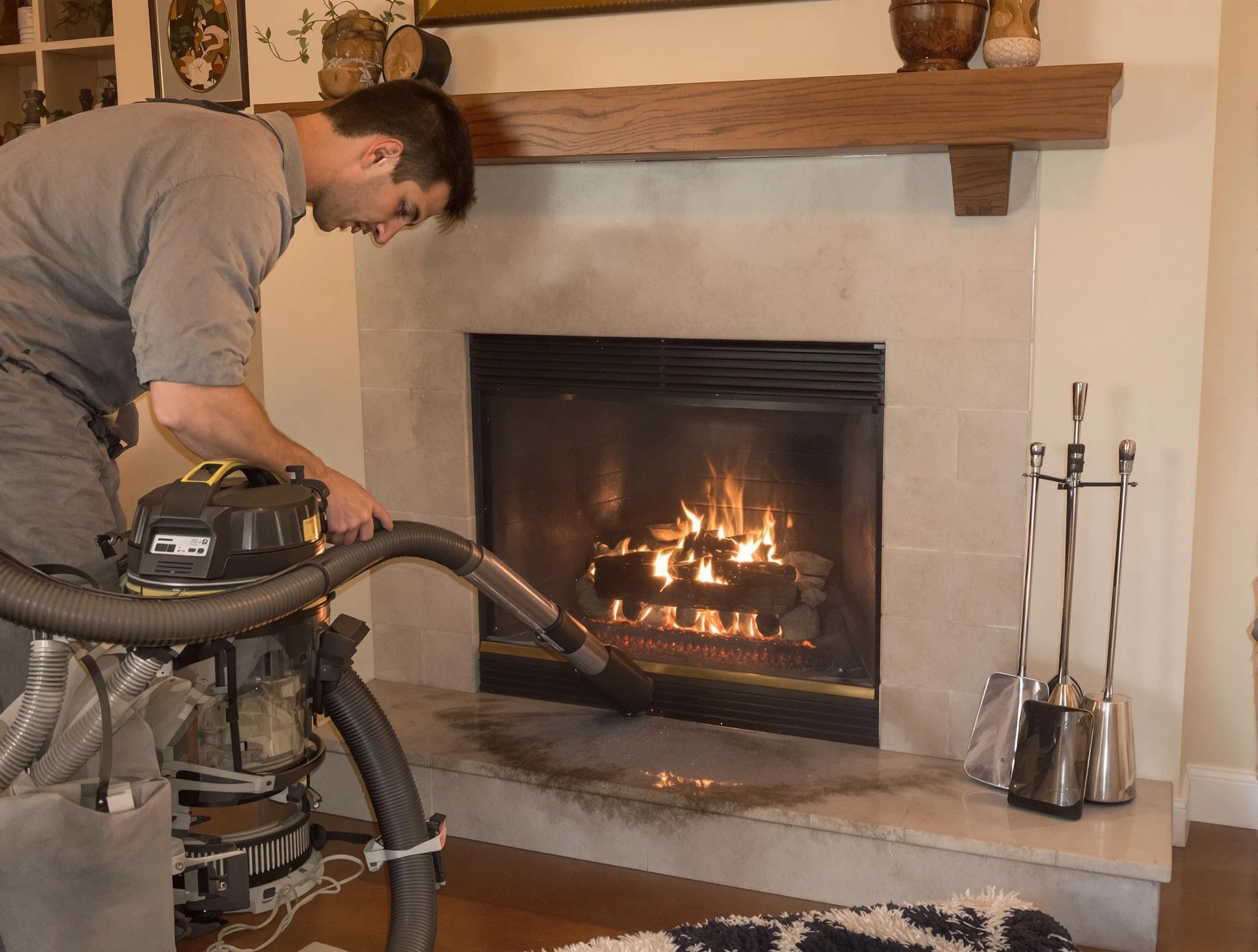Routine fireplace upkeep by Bessemer Chimney Sweep in Bessemer, AL