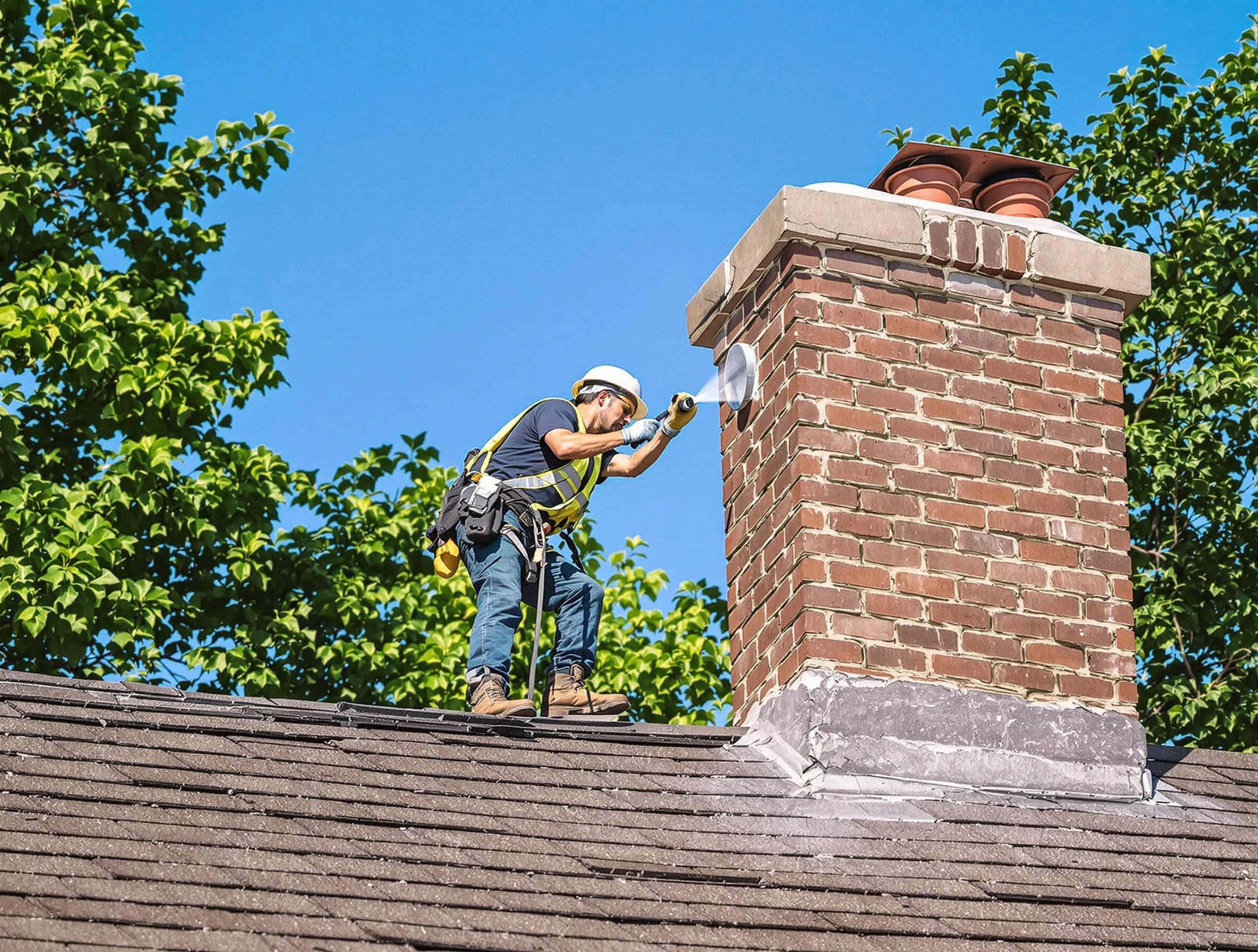 Bessemer Chimney Sweep performing an inspection with advanced tools in Bessemer, AL