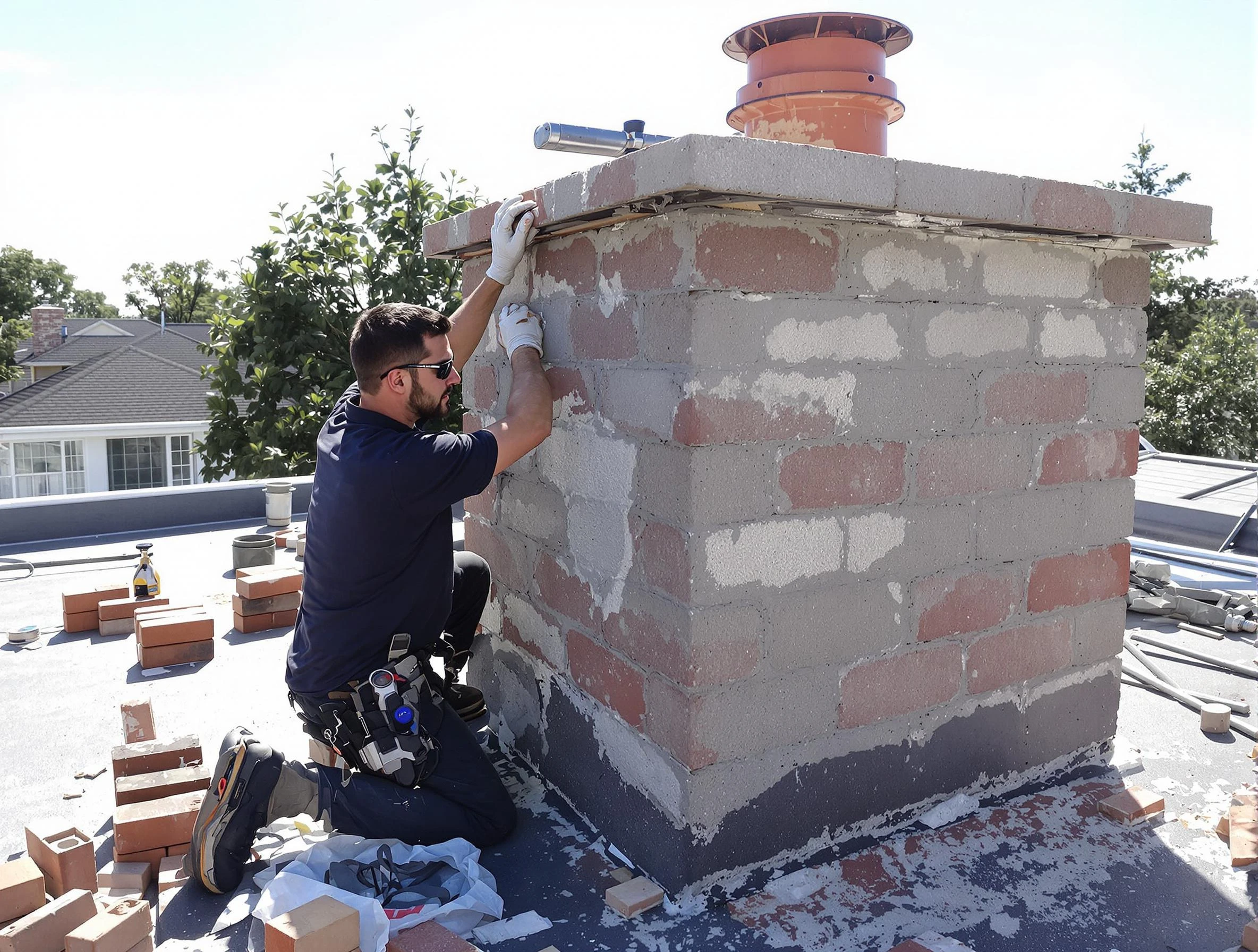 Advanced chimney repair process by Bessemer Chimney Sweep in Bessemer, AL