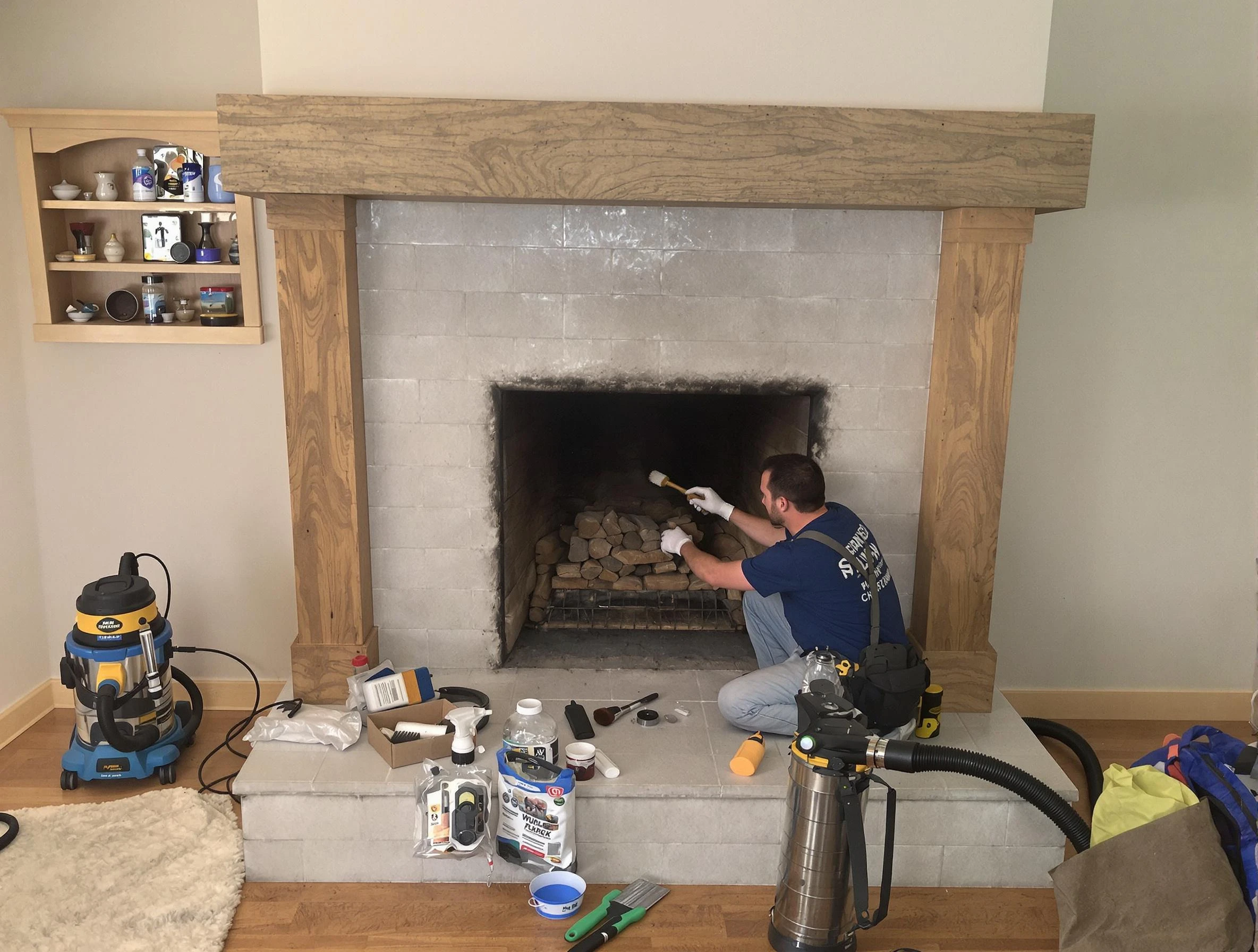 Detailed creosote removal process by Bessemer Chimney Sweep in Bessemer, AL